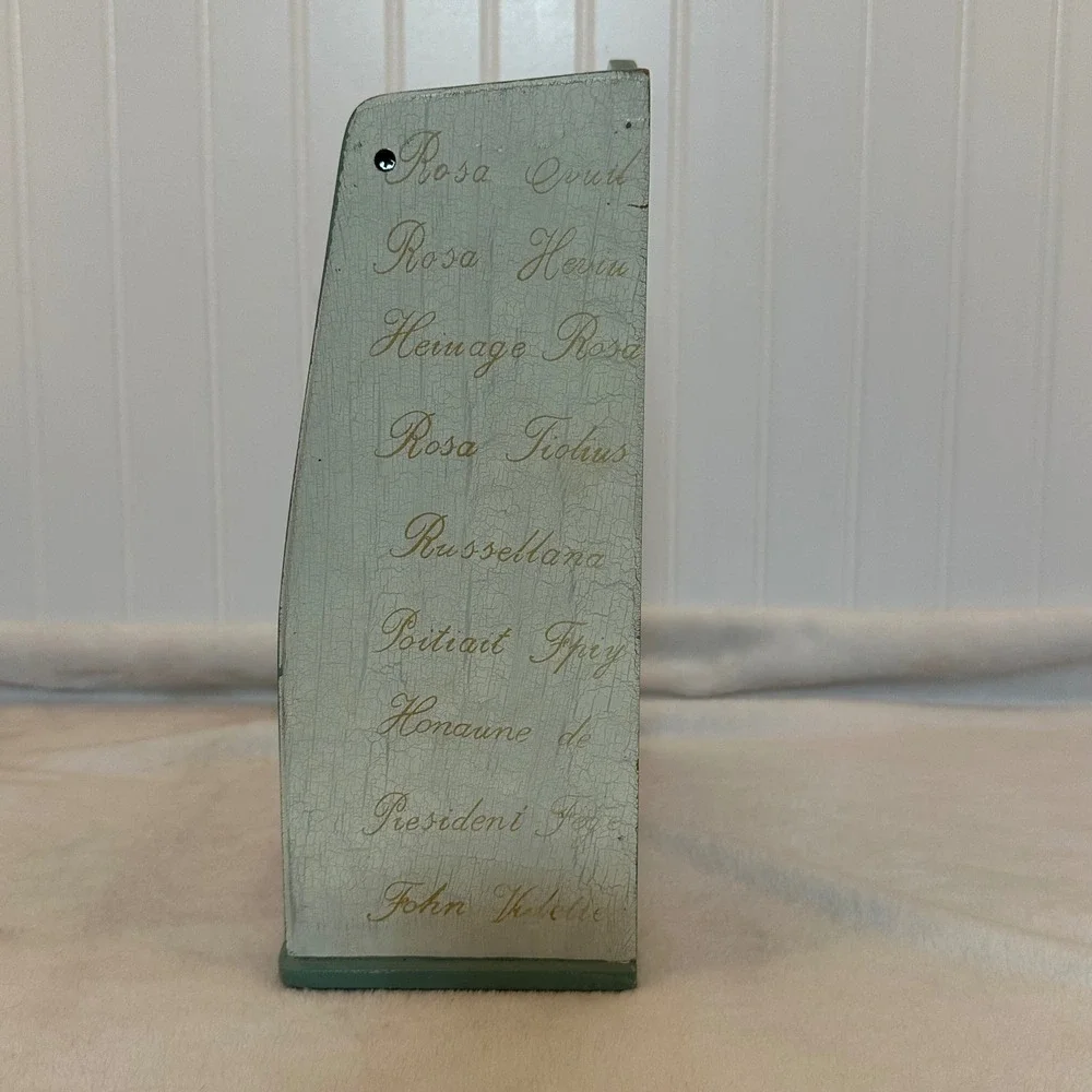 Unbranded Wooden Jewelry Box Green Excellent Floral Shabby Chic 3-Tier Floral